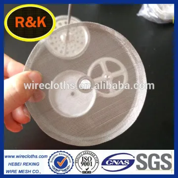 Ultra fine stainless steel coffee filter disc mesh/screen
