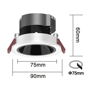 Anti-Glare COB Spotlights: Square and Round Black LED Ceiling Lights with Frame