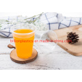 Transparent Black Plastic Spoons Disposable Plastic PP Cups for Drinks Juice or Coffee