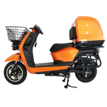 Entrega grande tronco elétrico scooter com cesta