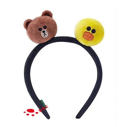 plush animal head hair hoop