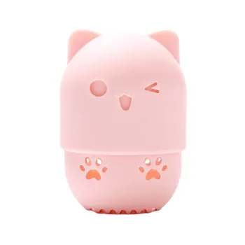 Silicone Makeup Sponge Holder: Cosmetics Egg Tray Storage Box for Makeup Sponges