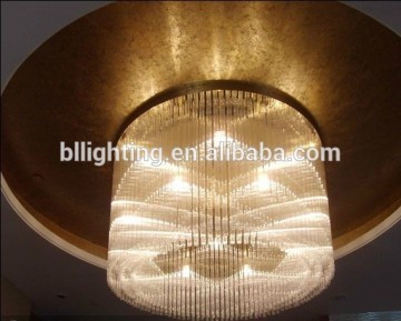 Modern round flush mounted crystal chandelier lamp