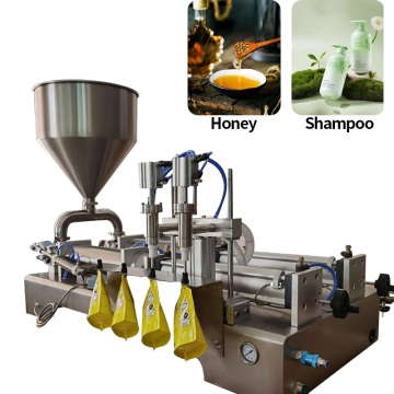 2 Nozzle Semi-Automatic Filling Machine for Ketchup, Cream, Jam, Puree & Honey