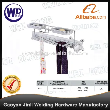 Pull out closet Tie sliding rail hanger rack organizer aluminum chrome 1202