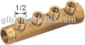 Brass manifold for multilayer pex-al-pex pipes