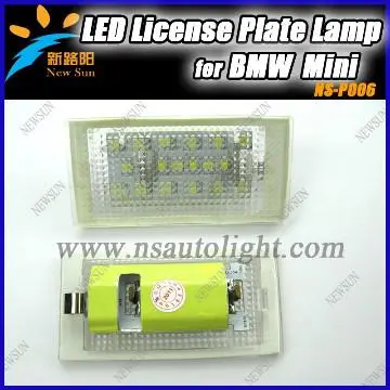 7000K xenon white mini cooper license plate light,canbus led taillight