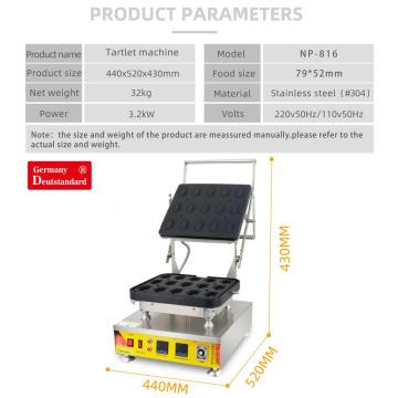 Boad shape tart shell maker with CE