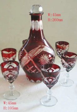 Decal, Frosty, Hot Stamping Engrave Stem Wine Glass Gift Sets / Home Glassware