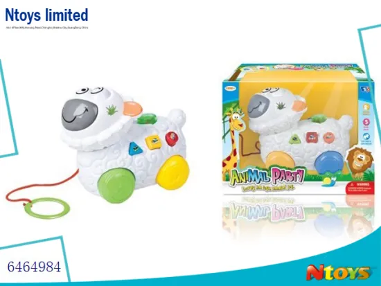 6464984 PULLING GOOD SALE FUNNY MUSICAL ANIMAL SHEEP BABY TOY