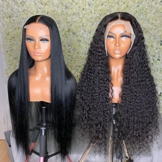 Yeswigs Raw Brazilian Virgin Kinky Curly Human Hair Full HD Lace Frontal Closure Wig Transparent Lace Front Wig For Black Women