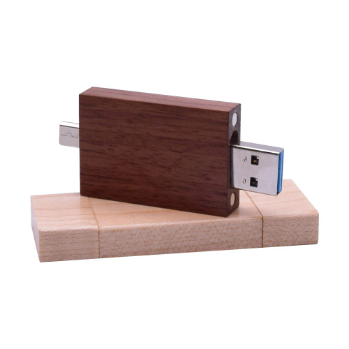 Unidad flash USB OTG de madera 2 en 1