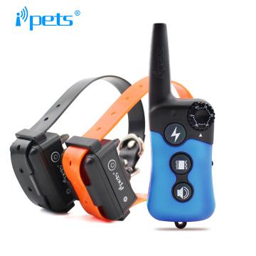 Ipets PET619-2 2016 New Arrived Beep Electric-shock Vibration Training Collar For 2 Dogs