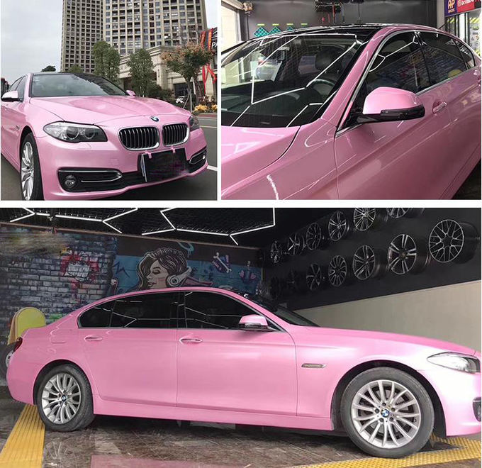 PVC Sticker Pink Vinyl Wrap Sheets For Cars 150mic Decorative Wrap 0