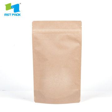 Biodegradable Kraft Paper Zipper Pouch With Oval Window