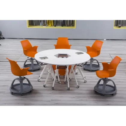 High-Quality Student Plastic Chair with Tablet Writing Table for Schools