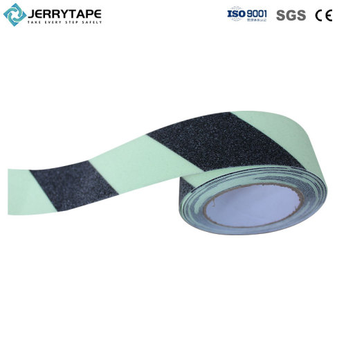 Groene en zwarte gloed donkere streep anti slip tape