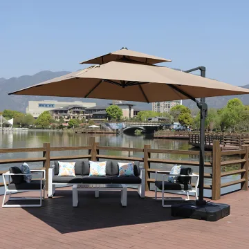 Uplion Big Size Waterproof Cantilever Umbrella for Patio and Garden