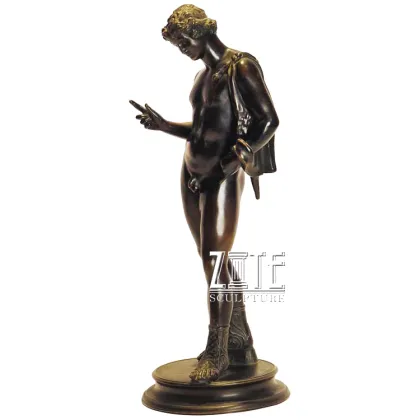 Metal craft life size bronze bacchus sculpture
