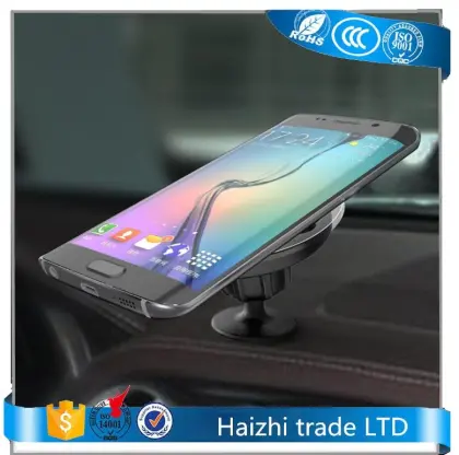 Sucker style qi standard wireless charging stand car stand holder charger car wireless charging pad