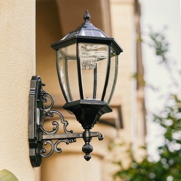 2022 Neues Aluminium -drahtloser Sensor mit Solar -LED -Wandleuchte