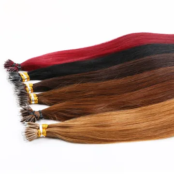 New Products remy keratin bond hair extensions plastic nano tip hair extensions russian