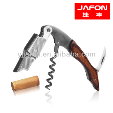KO412b Waiters corkscrew wine opener with color wood handle