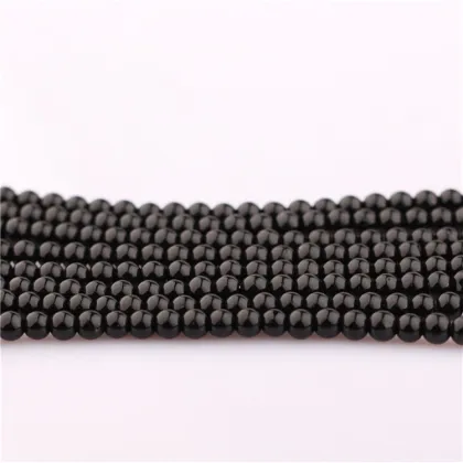 Alibaba wholesale high quality black jade/ Malaysia dyed jade round faceted smooth jade