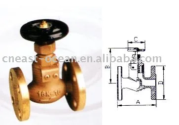 BRONZE 16K FRAN STOP VALVE