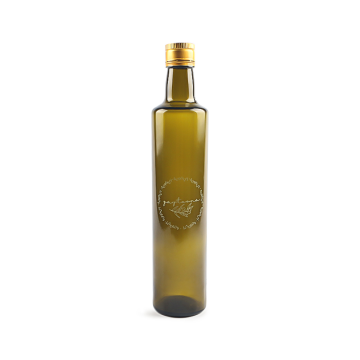 500 ml bouteille en verre d&#39;huile d&#39;olive ambre ronde