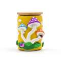 Fantasy Mushroom House Glass Storage Jar