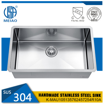 Undermount Handmade SUS304 Stainless Steel Kitchen Sink