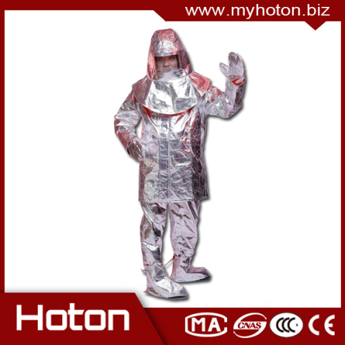 New design 1000degree centigrade aluminized fire suit aluminized fireman outfill fire protective suit with CE certificate