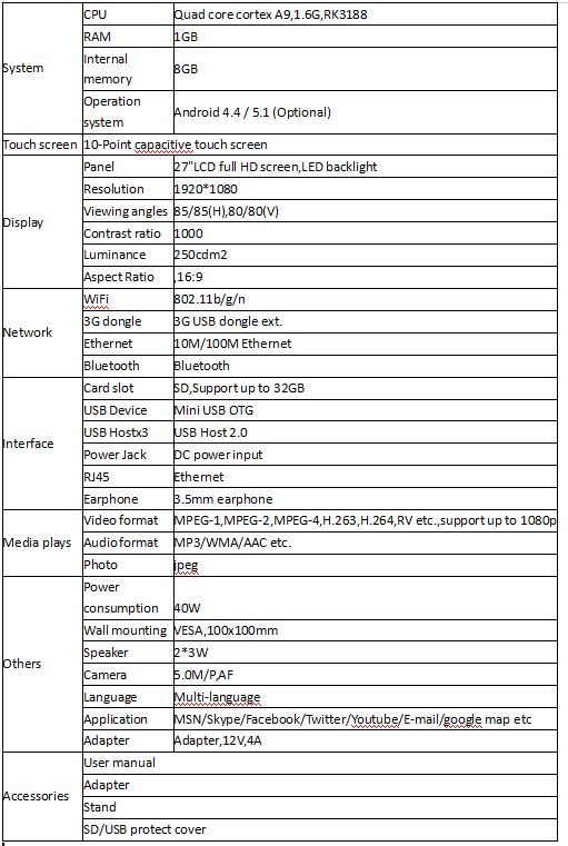 27inch Tablet PC