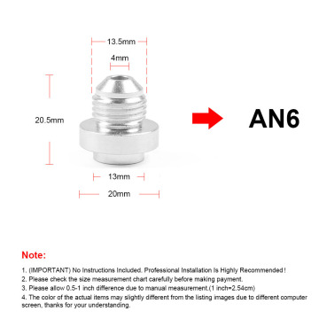 AN4 AN6 aluminum weld bung connector fitting