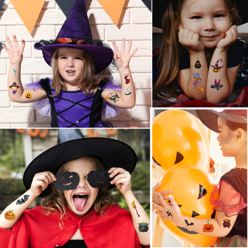 Halloween Kinder -Cartoon -Tattoo -Aufkleber