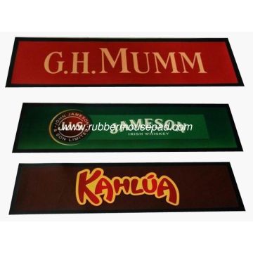 Custom Printed Natural Rubber Beer Bar Runner Mat For Promotion