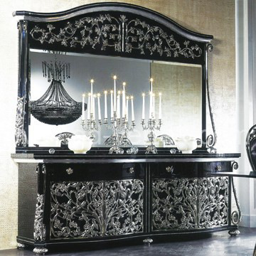 hot-sell carving patterns chromplated gold  decorating golden cabinet