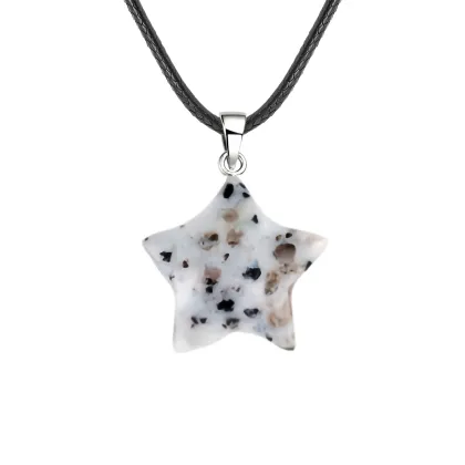 Kiwi Stone 30mm Star Pendant Pendant Keychain