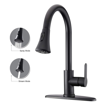 Grifo de cocina de acero inoxidable negro grifo barato flexible