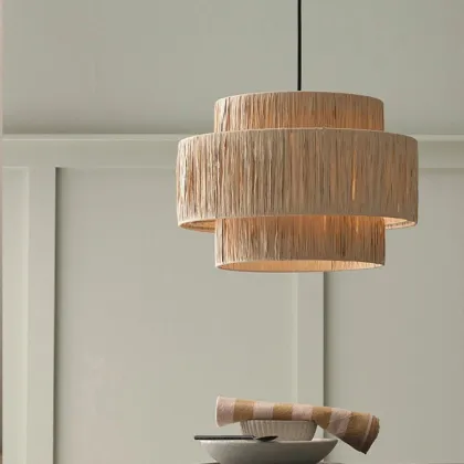 Wabi Sabi Style Rattan Vine Art Pendant Lamp for Zen Restaurants and Tea Rooms