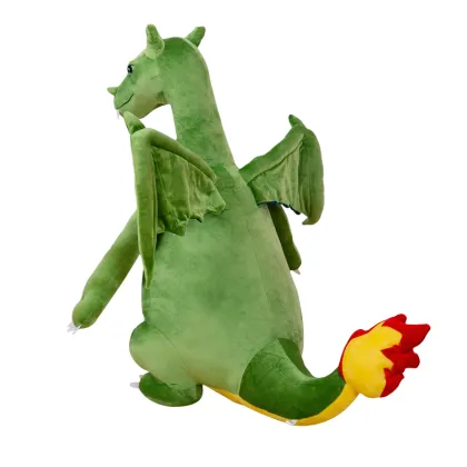 Custom stuffed animal toy red plush fire-breathing dragon