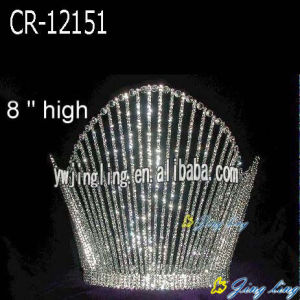 8 Inch Crystal Beauty Queen Fountain Crown
