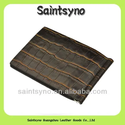 Fashion luxury crocodile leather money clip for men 13005B