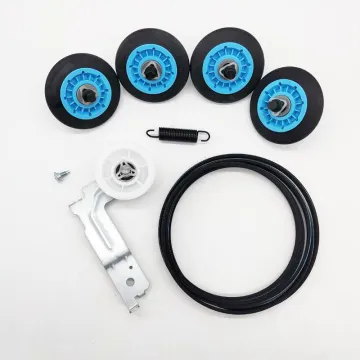 Repair Kit for Dryer: Roller Wheels, Drum Belt, Idler Pulley, and Tension Spring