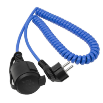 EU Extension Spiral Cord Wth Insulation Protection