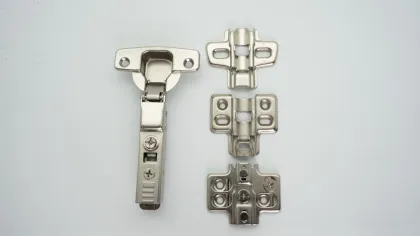 Push open soft close snap-on locking hinge