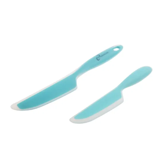 Silicone Kitchen Utensil Tools Knife Set for Cake Making - 2 Piece Factory Supply