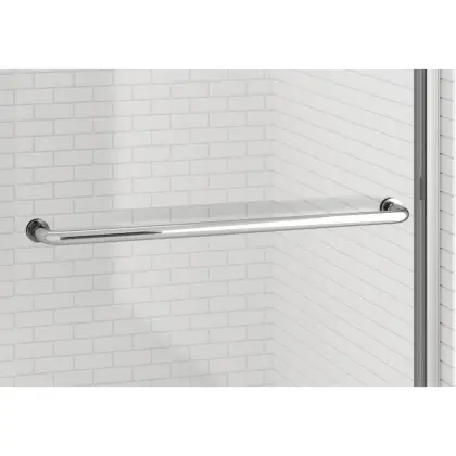 Tubular Single-Sided Glass Mounted Shower Door Towel Bar