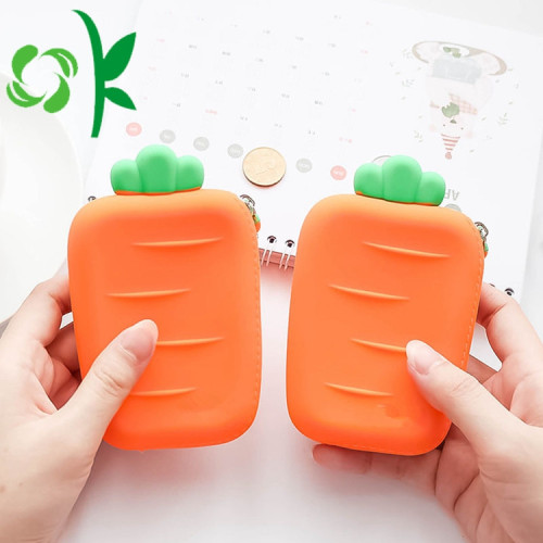 Mới nhất Dễ Thương Cà Rốt SIlicone Ví Facy Coin Purse